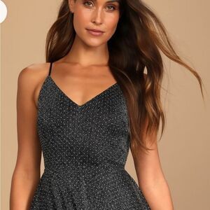 Lulus black shimmery mini dress - Size L